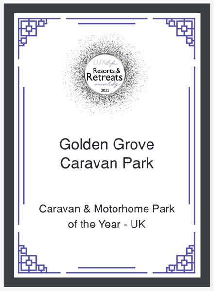 Lux life Caravan Park award